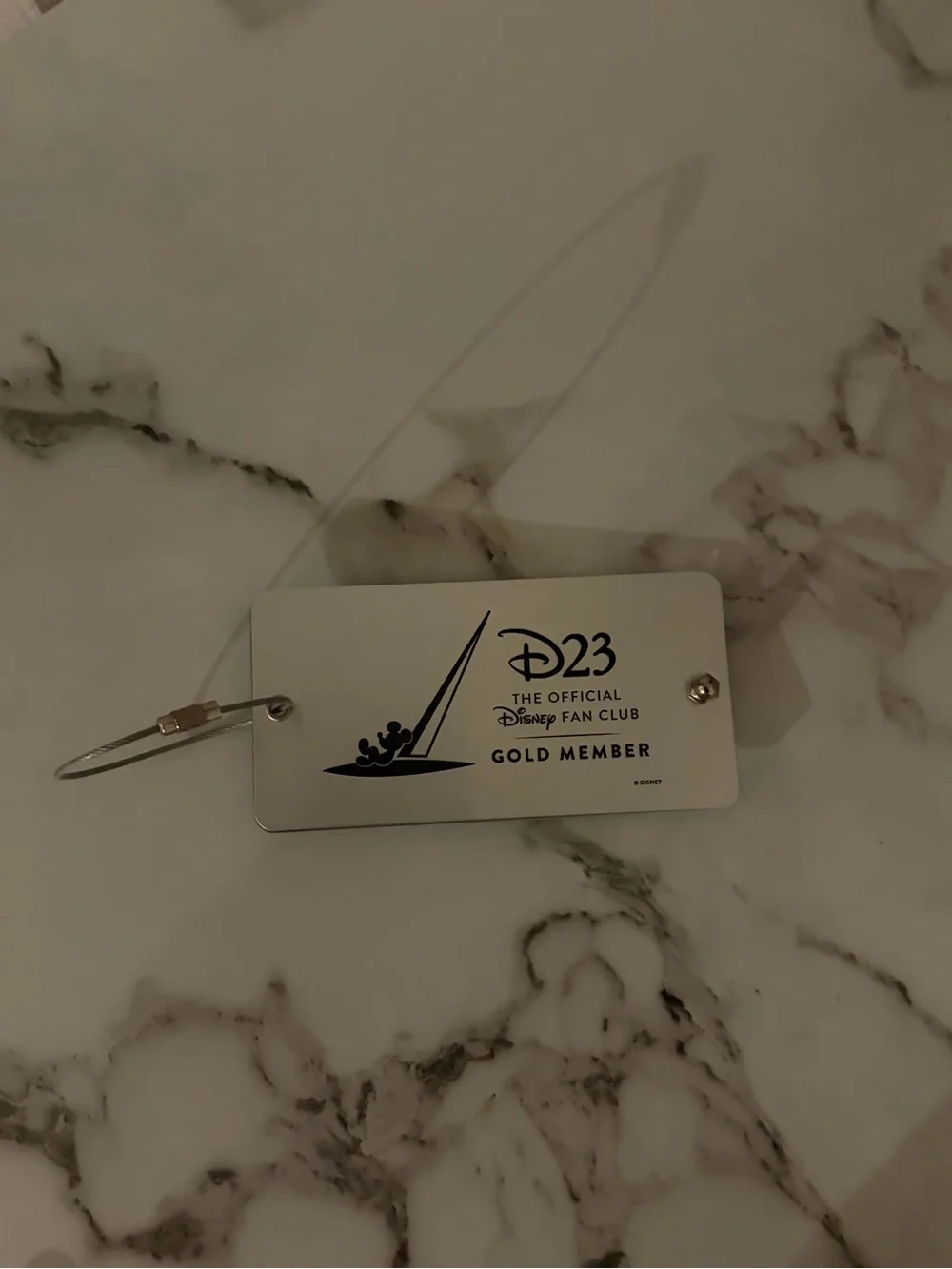 Disney D23 Gold Member Silver Tag Key/Card Holder